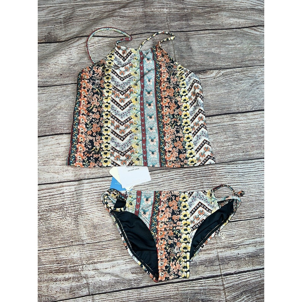 O'Neill Size 7 Tankini Floral Swimsuit NEW